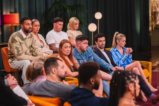 The MAFS UK cast sat on a sofa together