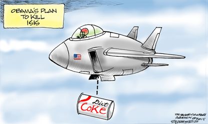 Obama cartoon U.S. Diet coke