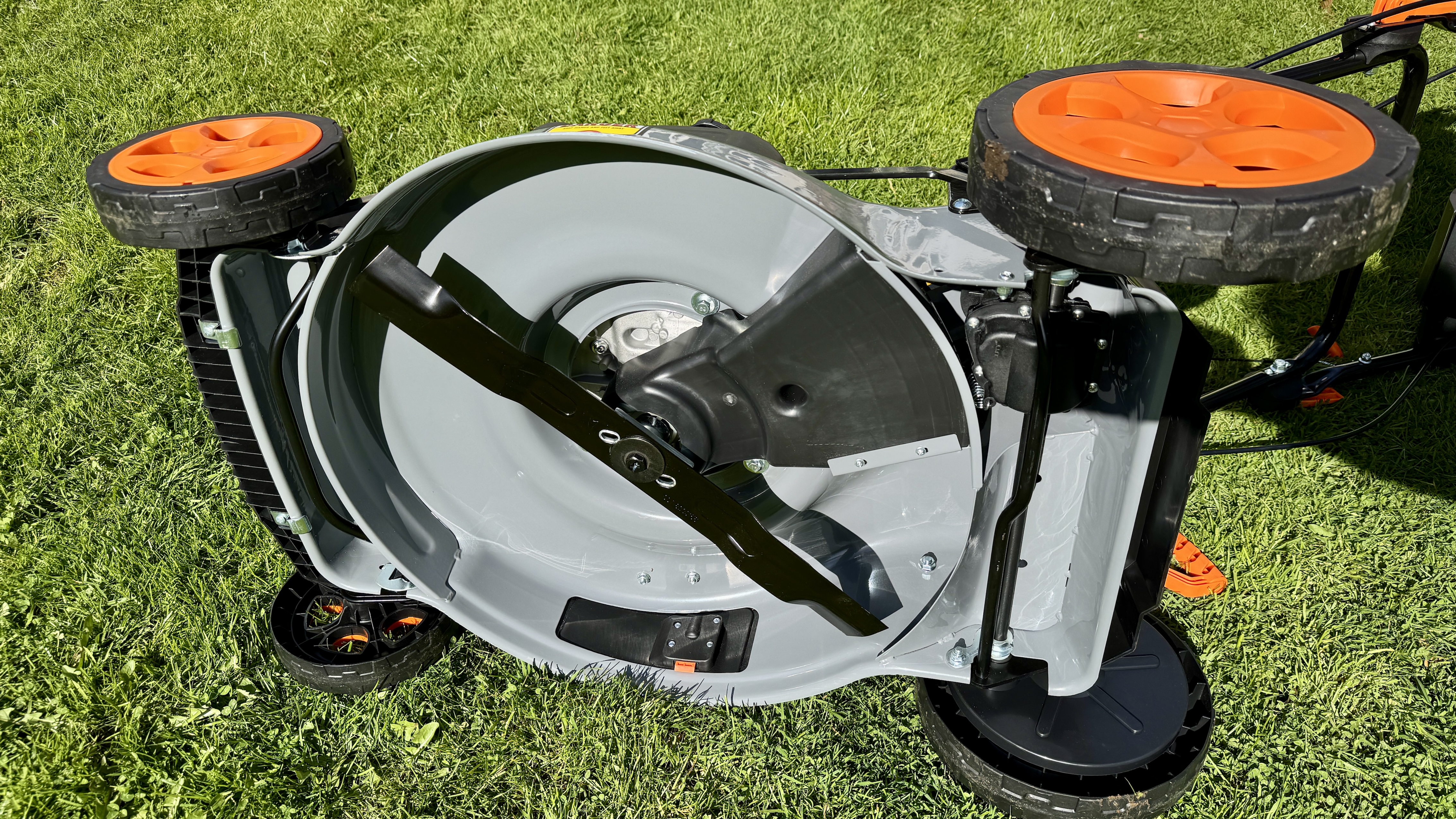 Vonhaus 171cc Petrol Lawn Mower being used on lawn