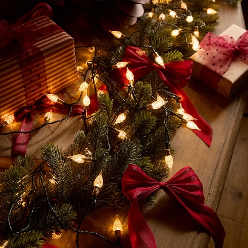 Cox &amp;amp; Cox, Vintage Style String Lights - Warm White, 240 Bulbs