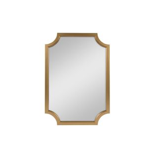 A gold art-deco style mirror