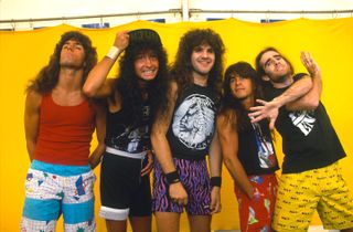 Anthrax grin and bear it at Monsters Of Rock Music Festival, Castle Donington in 1987