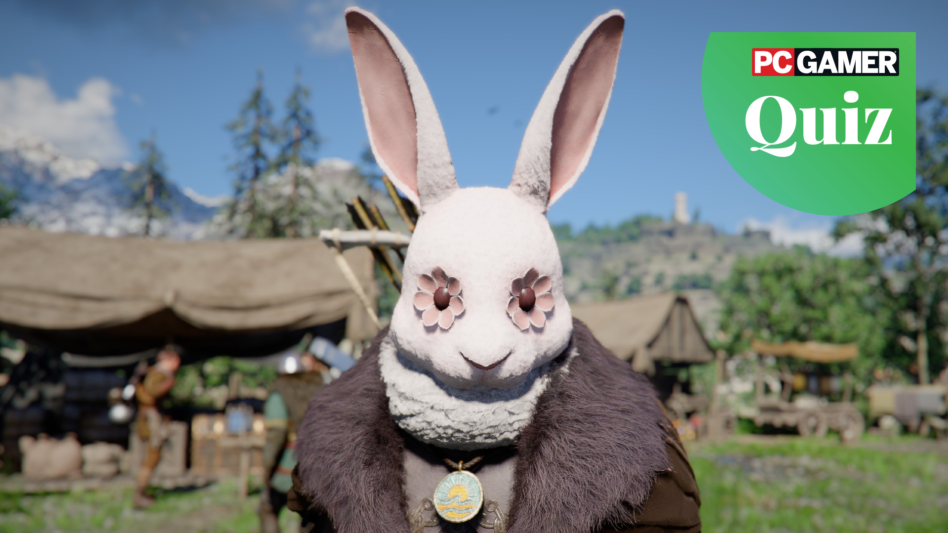 Kliff wearing a silly rabbit hat in Crimson Desert.