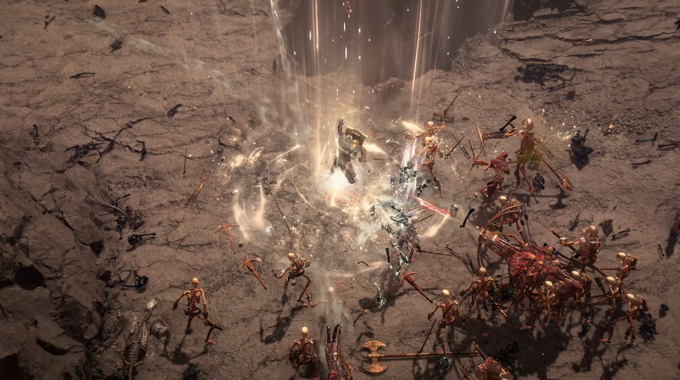 Paladin slamming light into the ground