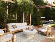 How to store outdoor cushions; outdoor living area and seating by Lulu & Georgia