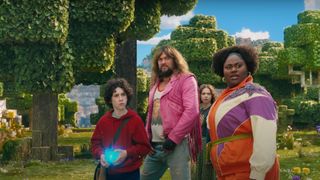 A Minecraft movie: Jason Momoa, Emma Myers, Danielle Brooks, and Sebastian Eugene Hansen in the upcoming movie.