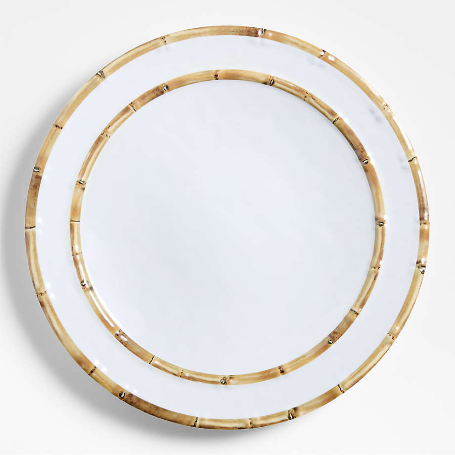 Crate & Barrel bamboo outdoor serving platter