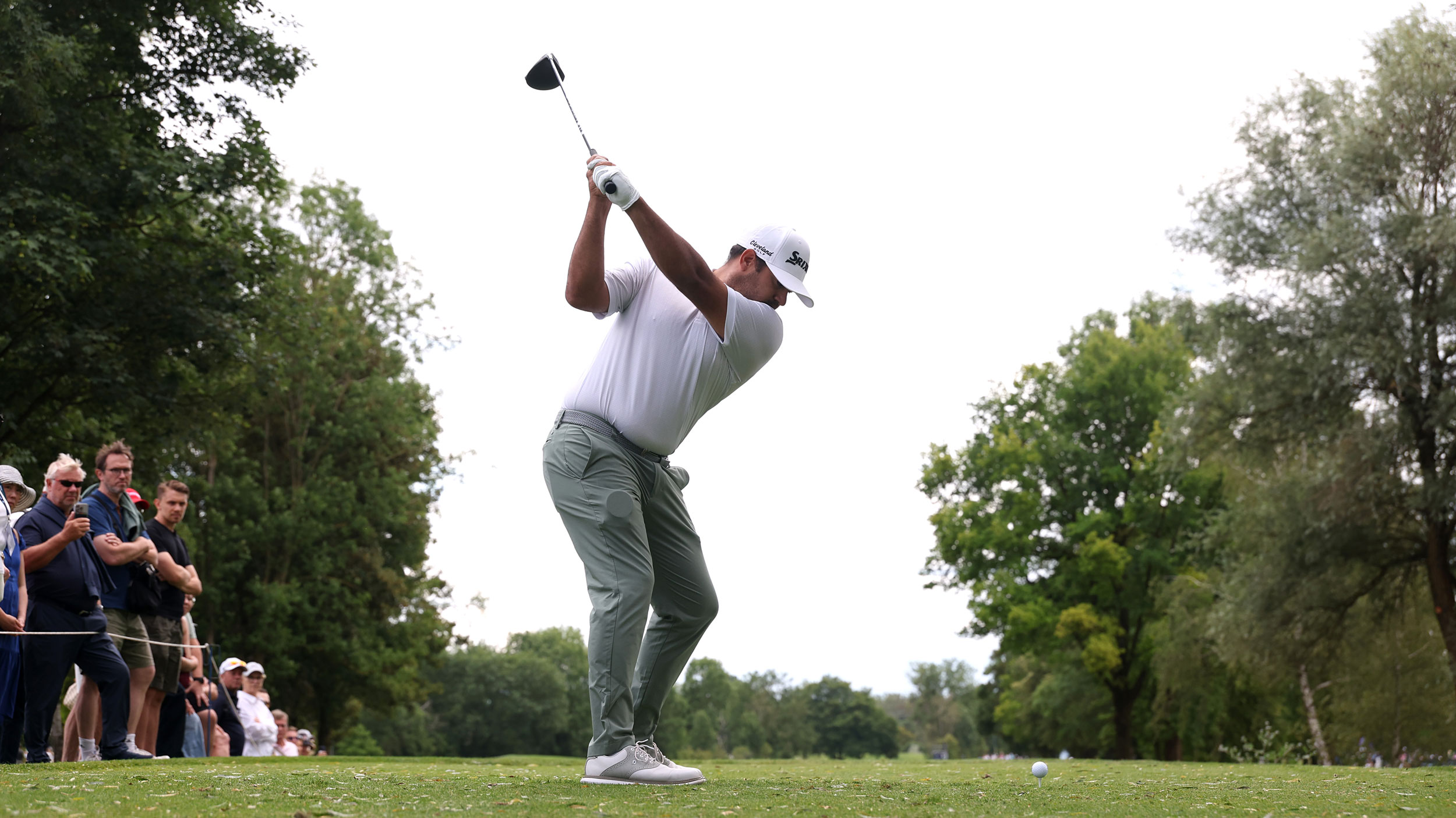 Hennie Du Plessis hits a drive during round four of the 2026 BMW International Open