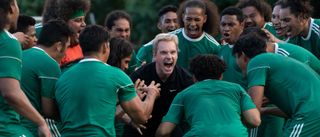 Michael Fassbender and American Samoa soccer team in Next Goal Wins
