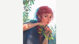 Use Procreate to create a detailed illustration; a painting of a young female elf