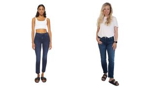 Fashion Editor Antonia Kraskowski tries on Mother Denim Dazzler jeans