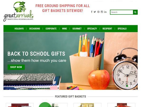 You can search for gift baskets for almost any occasion using this company&rsquo;s website.