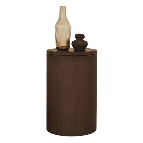 WILLIAM WOOD, Madison - Dark Wood Round Wooden Minimal Pedestal