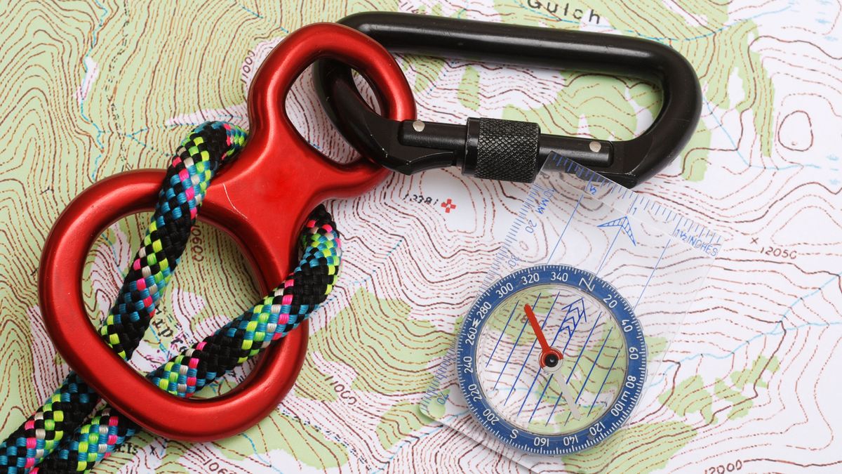 what are contour lines on a map: map and compass