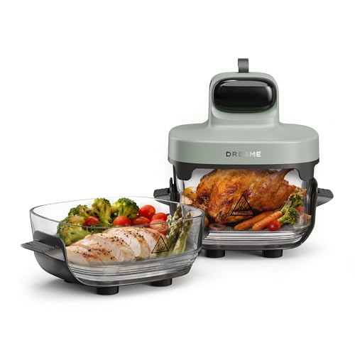 Dreame Tasti&amp;trade; 5-In-1 Portable Glass Air Fryer&amp;#65292;2.5l + 4.5l