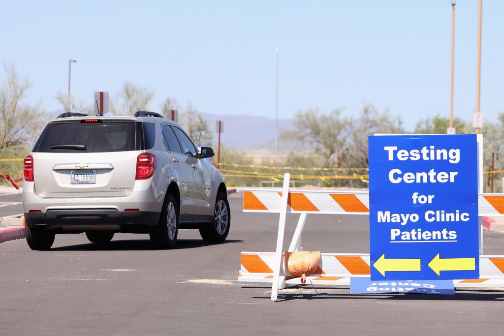 Coronavirus testing in Arizona.