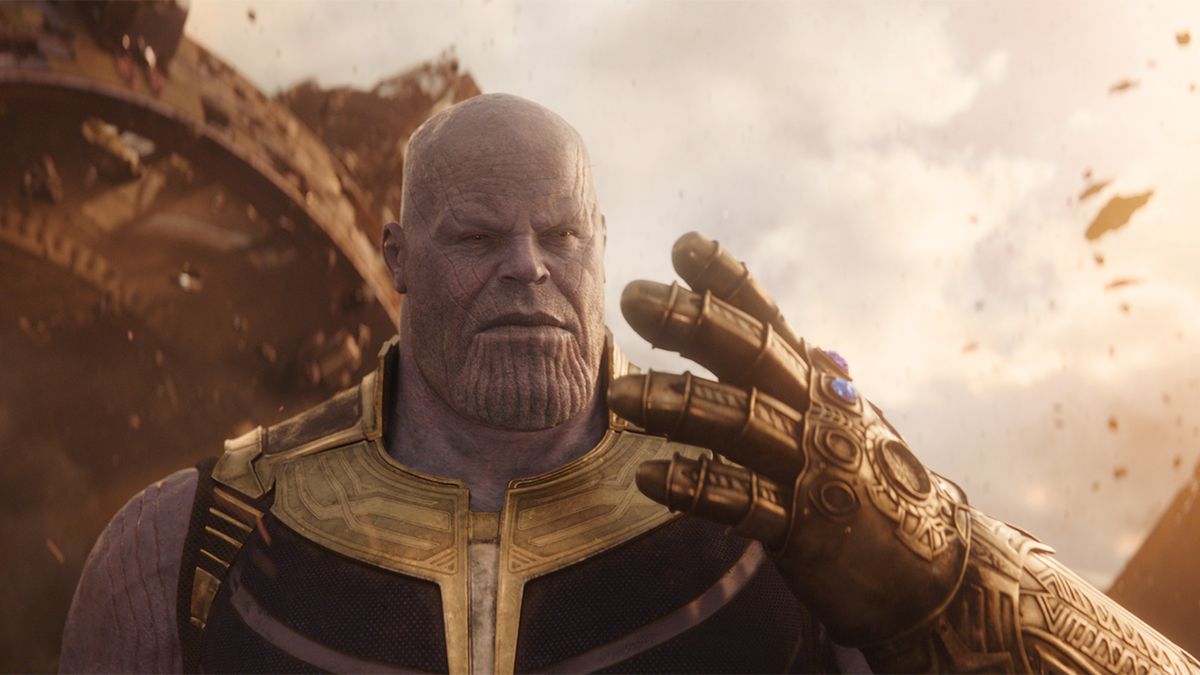 Josh Brolin as Thanos with the Infinity Gauntlet in Avengers: Infinity War