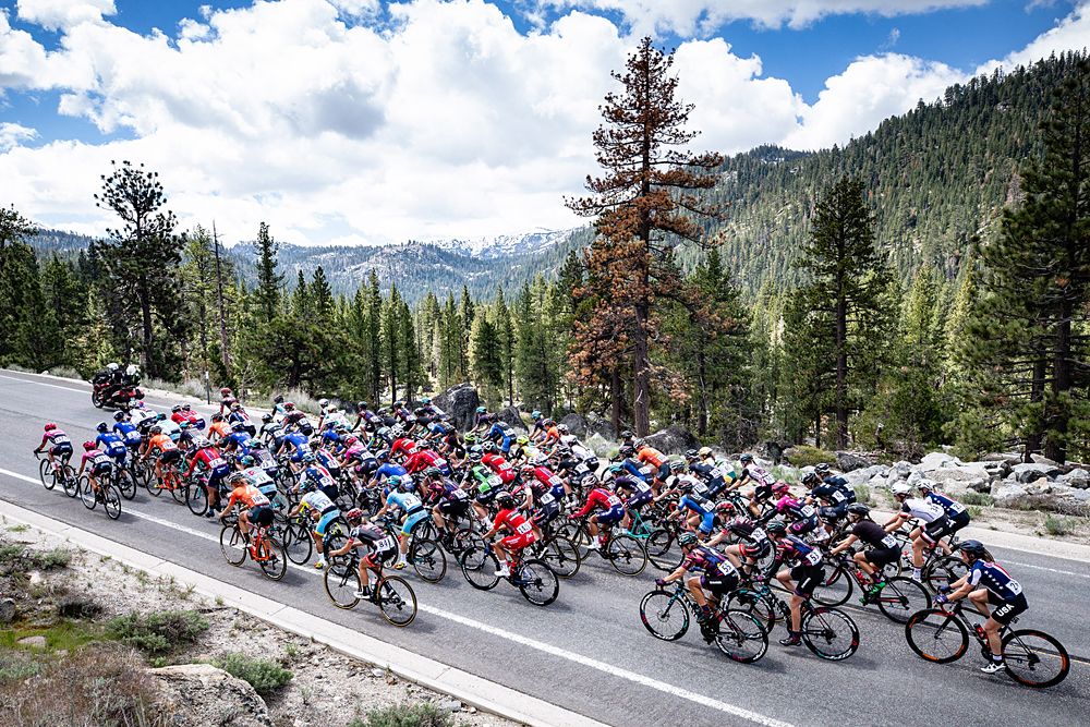 The peloton heads into the mountains for stage 2 of the Amgen Tour of California Women's Race