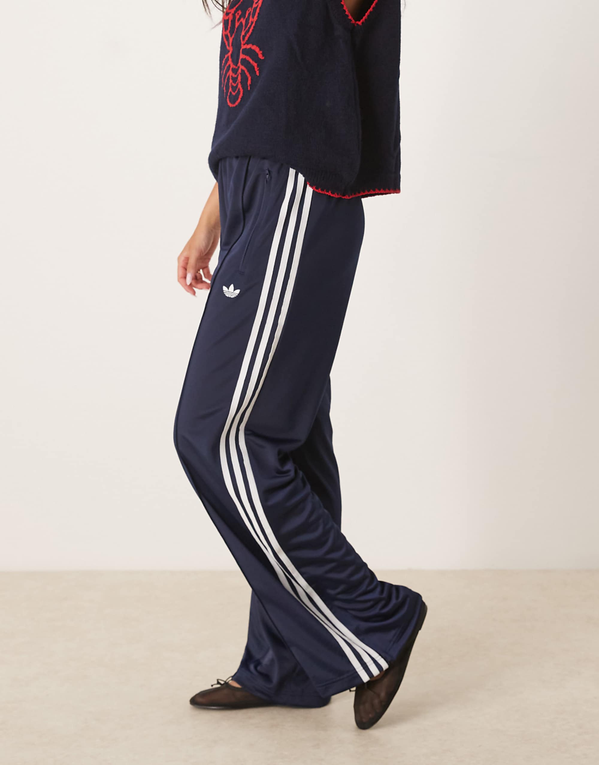 Adidas Originals Firebird Loose Track Pants in Navy