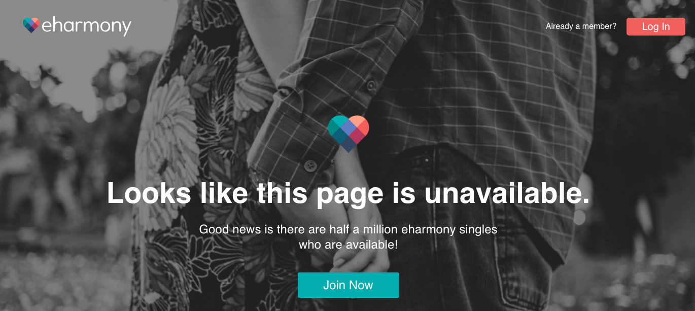 eharmony 404 pages