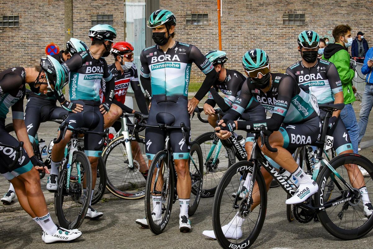 BinckBank Tour 2020 16th Edition 1st stage Blankenberge Ardooie 1321 km 29092020 Jempy Drucker LUX Bora Hansgrohe Marcus Burghardt GER Bora Hansgrohe photo Tim Van MichelenCor VosBettiniPhoto2020
