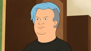 Bobby with blue hair.