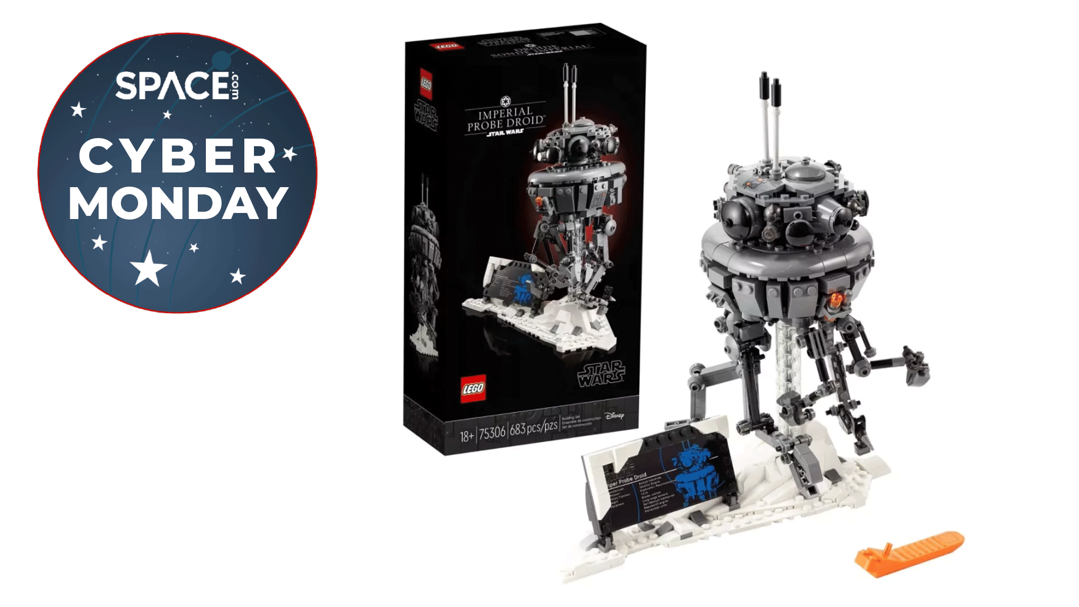 Charotar Globe Daily Lego star wars imperial droid with cyber monday deal logo