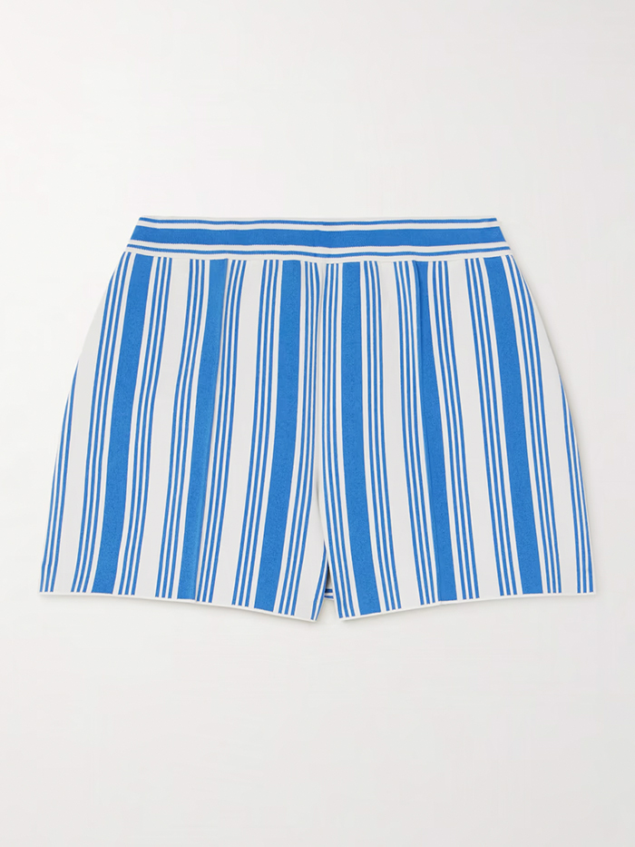 HIGH SPORT, Savannah Striped Cotton-Blend Shorts