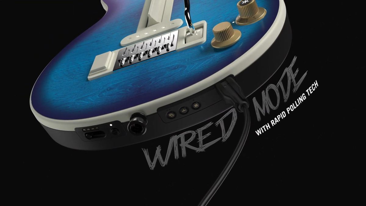The bottom of the CRKD Les Paul Guitar Controller