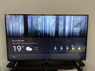 Google Assistant UI on a TV