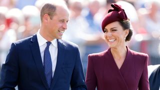 Prince William, Prince of Wales and Catherine, Princess of Wales attend a service to commemorate the life of Her Late Majesty Queen Elizabeth II in 2023