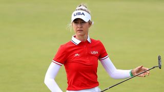 Nelly Korda during the opening round of the Olympics golf tournament