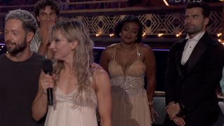 Jan wearing a tux and giving side eye when Pasha was announced as People's Sexiest DWTS Pro. 