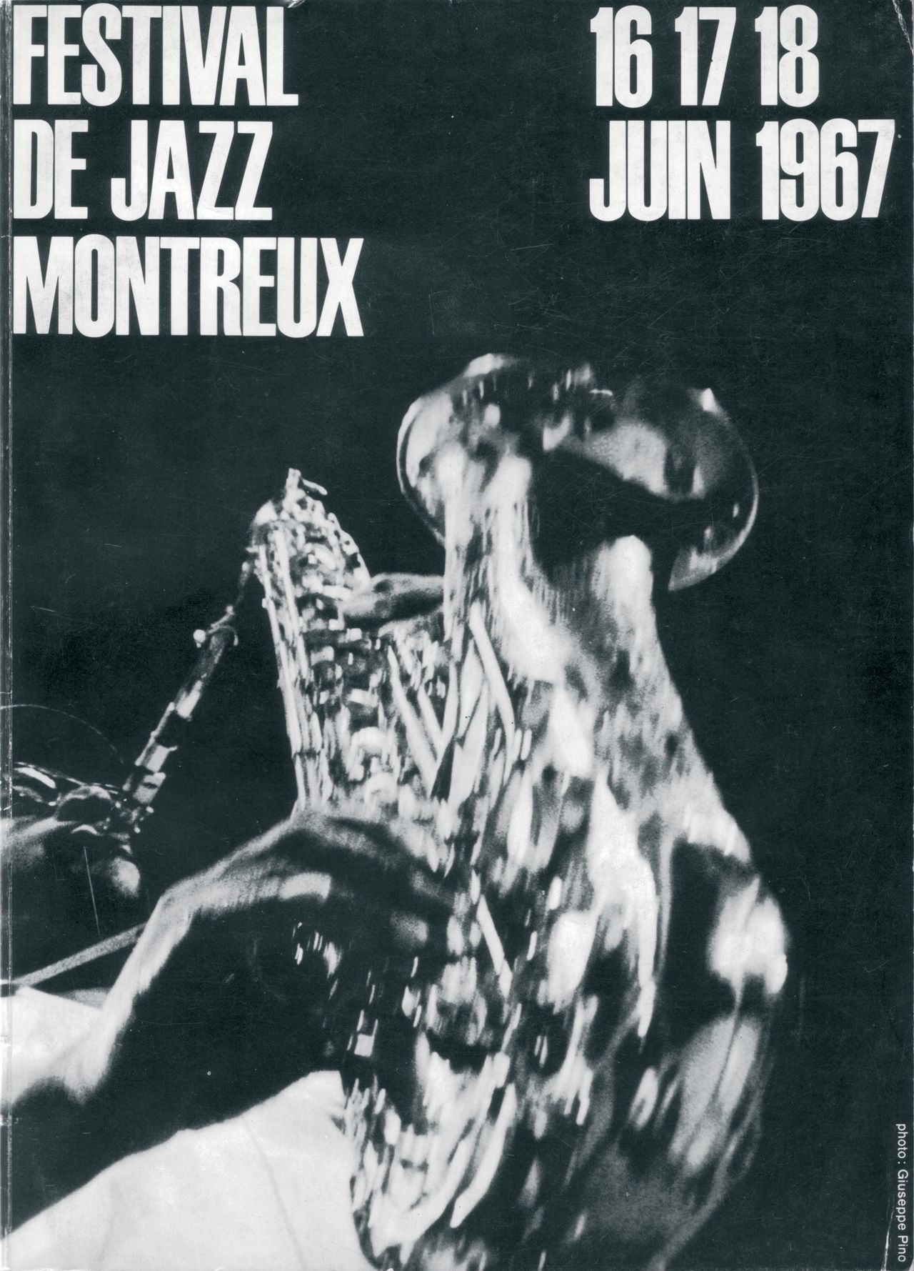 The first poster: Fondation du Festival de Jazz de Montreux, 1967, Artwork by Giuseppe Pino