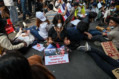 Myanmar protests.