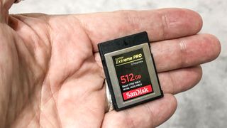 CFexpress cards are smaller and faster than SSDs