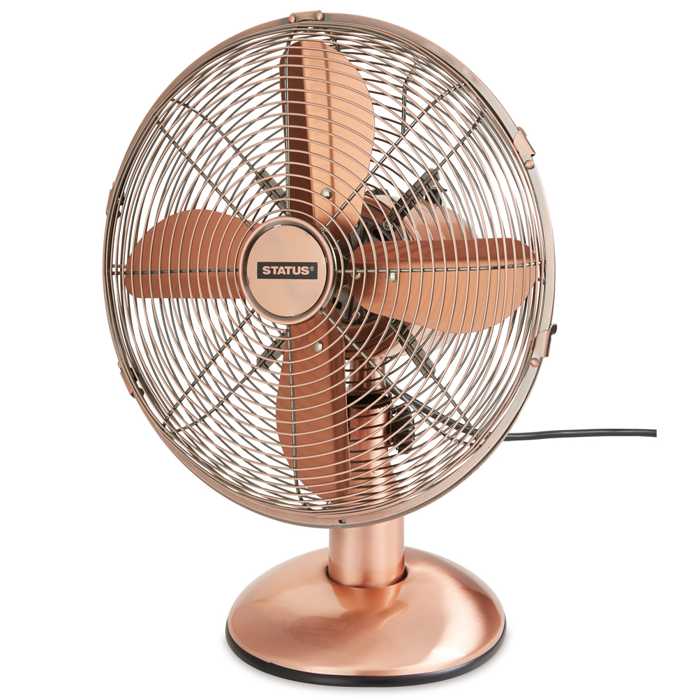 retro desk fan with white background
