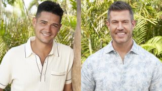 Wells Adams and Jesse Palmer pose for a photo while filming Bachelor in Paradise.