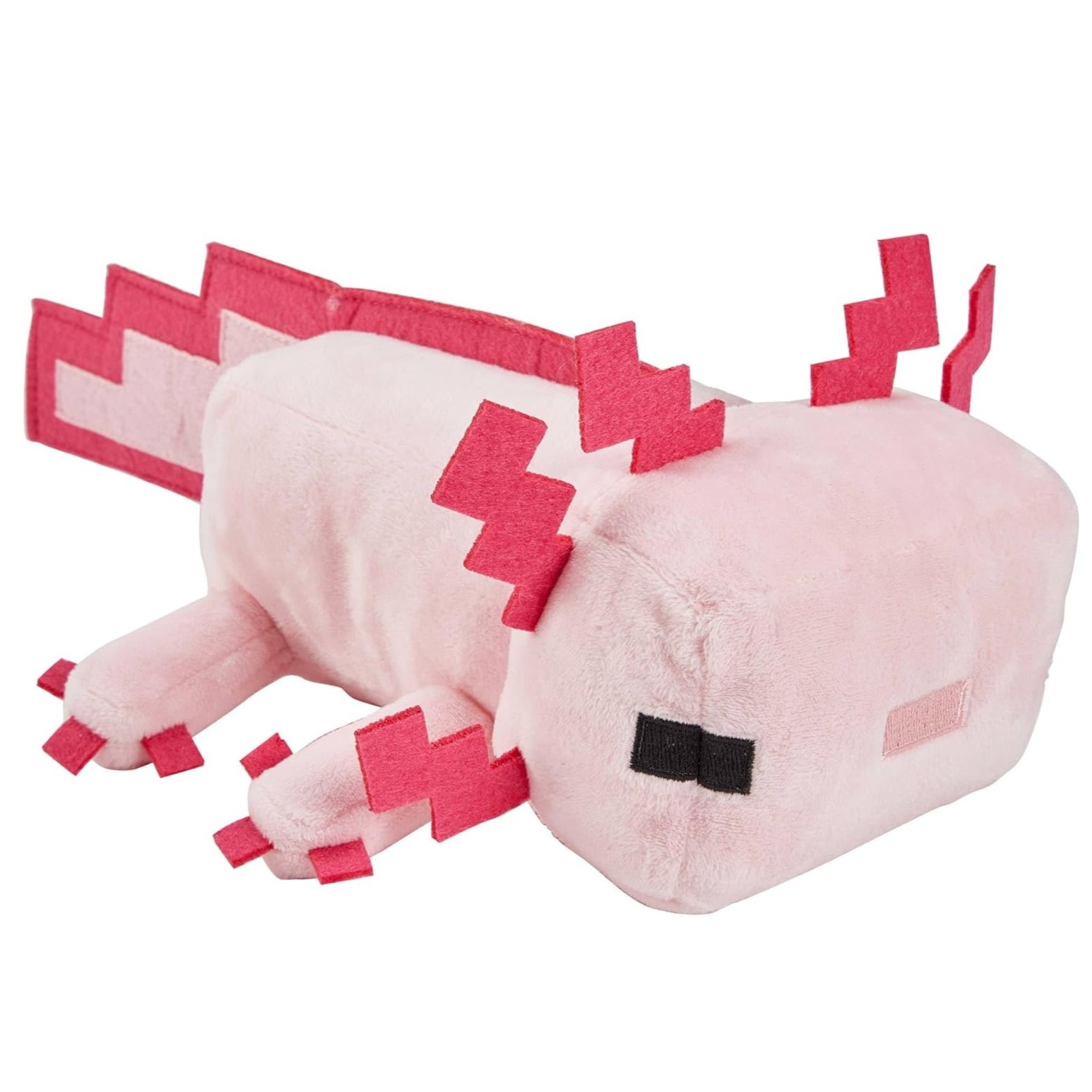 a pink plushie axolotl from minecraft