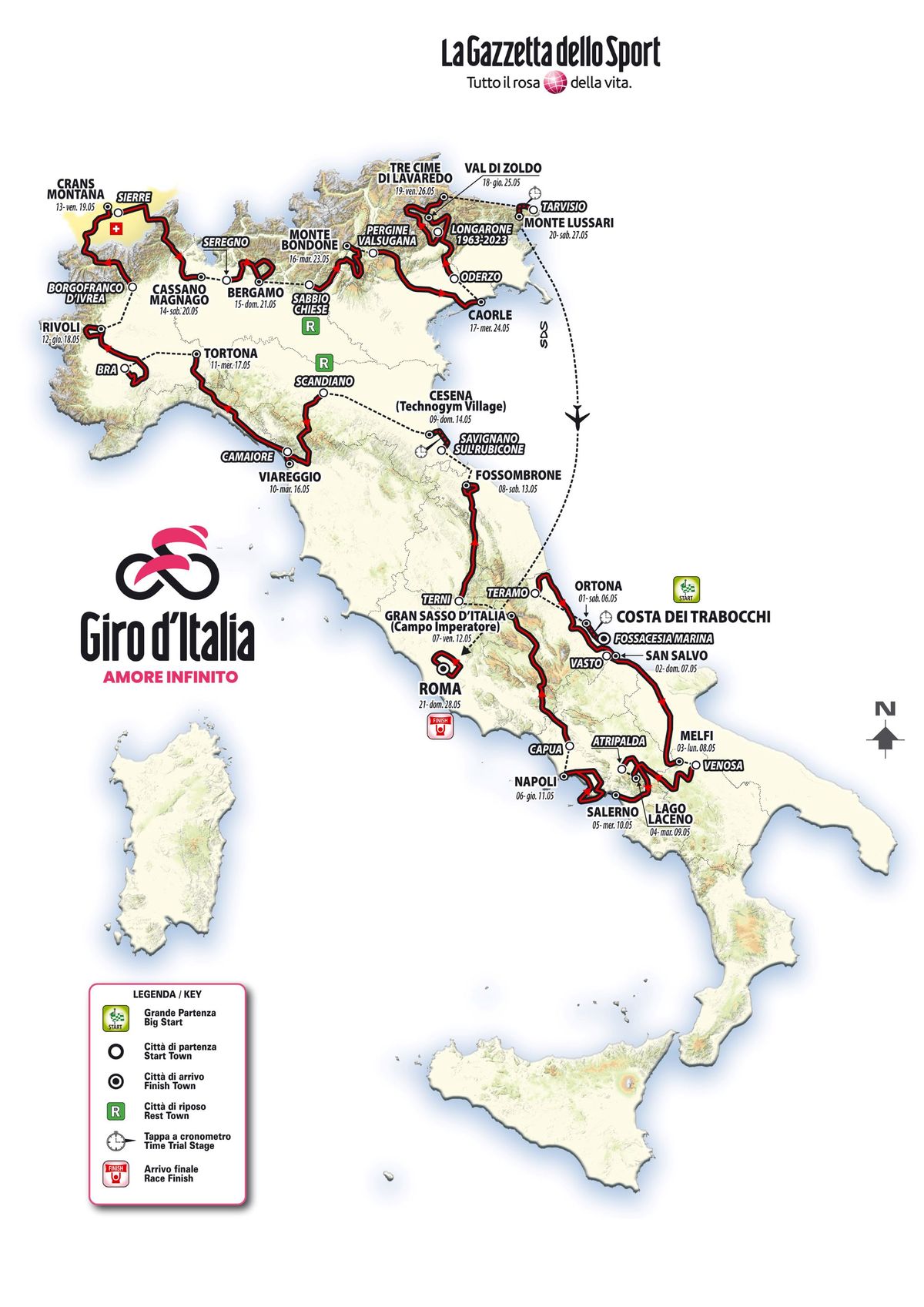 Giro d’Italia 2023 route features 70.6km of time trialling and tough final week