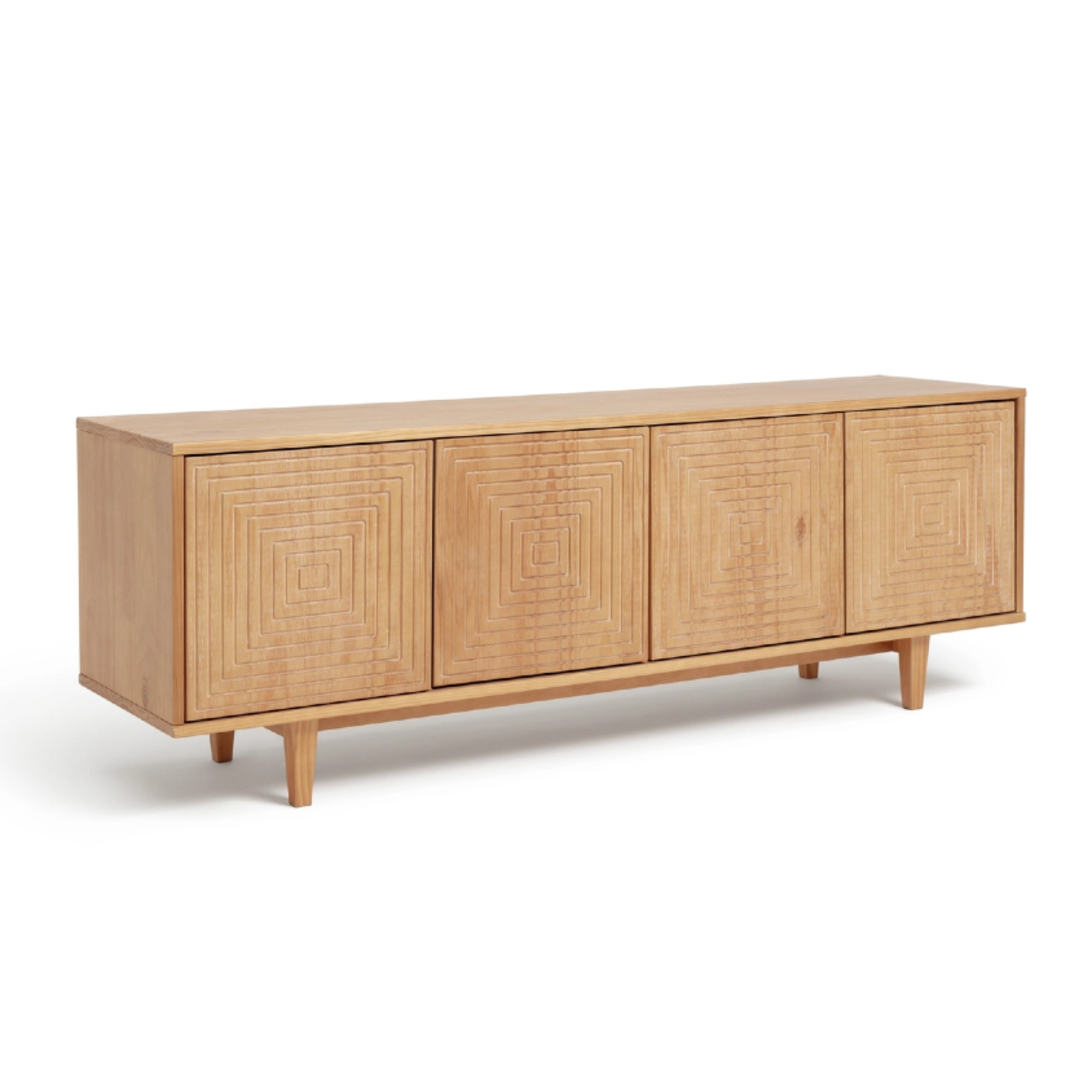 Habitat Grooved Storage 4 Door Sideboard - Pine