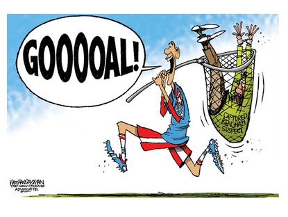 Obama cartoon Benghazi goal
