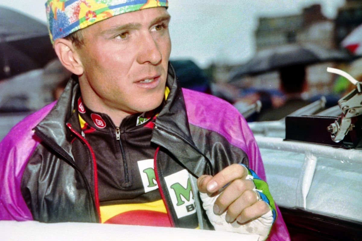 The Belgian champion Johan Museeuw prior to the 1993 Tour of Flanders