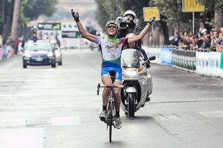 Matteo Trentin (Team Brilla Pasta Montegrappa) soloed to victory at the Gran Premio della Liberazione.