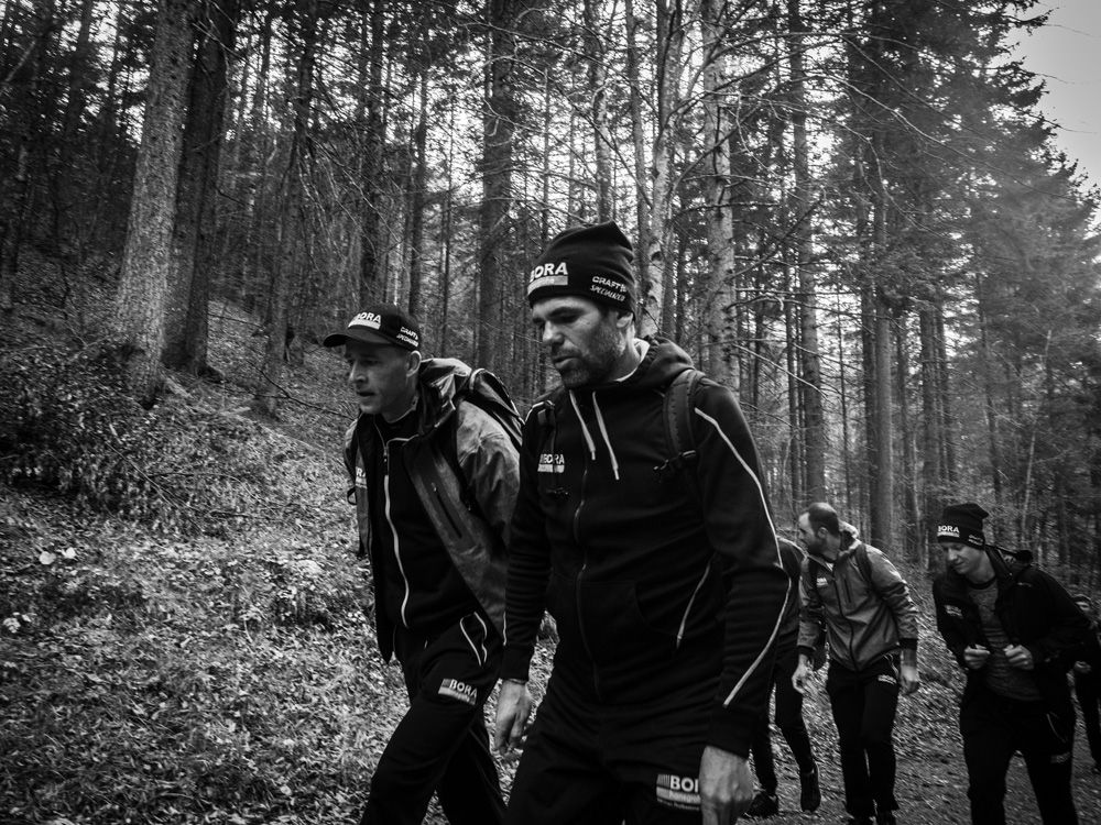 Ralph Denk leads the hike in the East Tyrol forest
