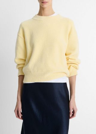 Structured Cotton-Blend Bouclé Sweater