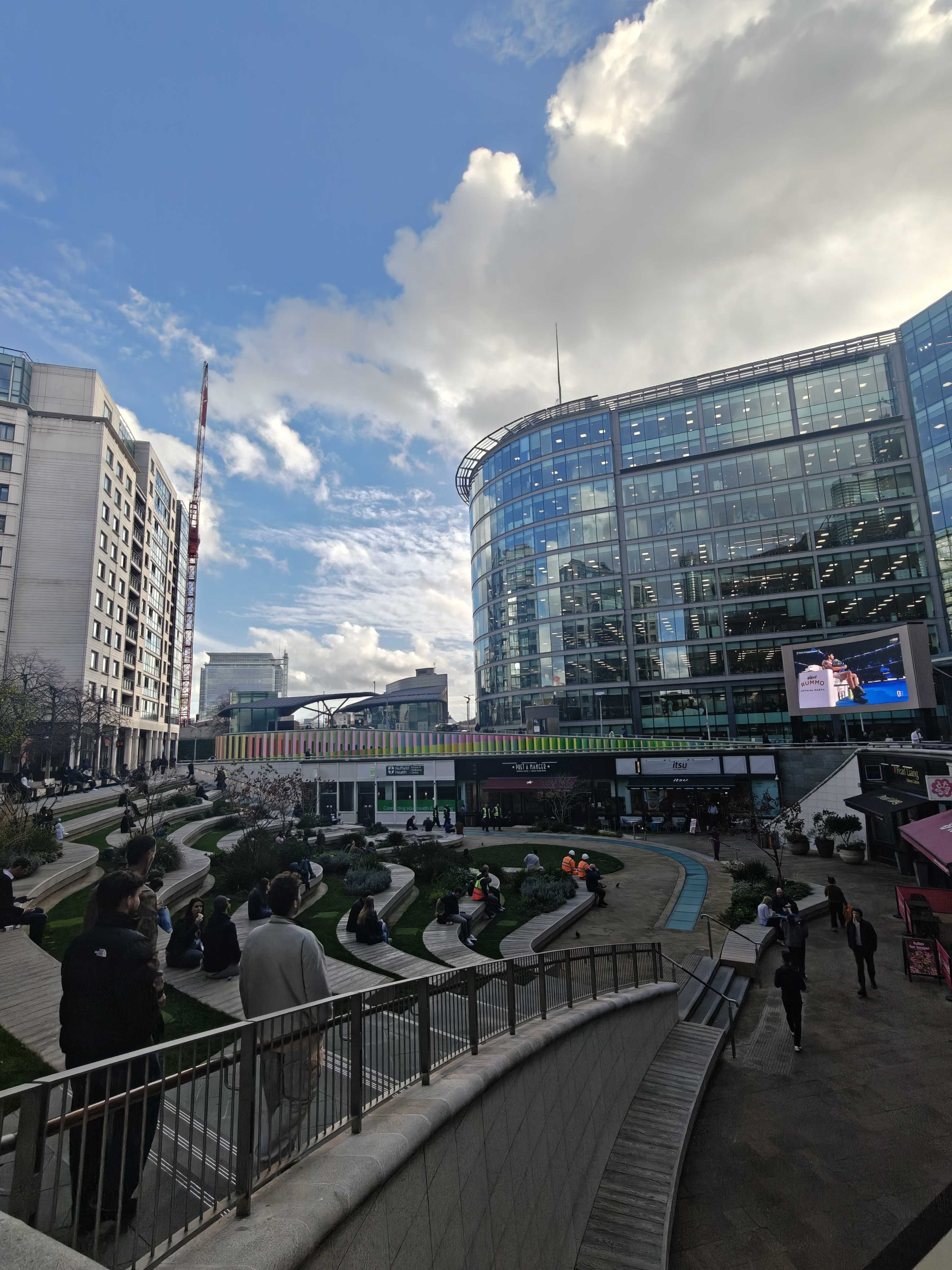 The Paddington basin during the day