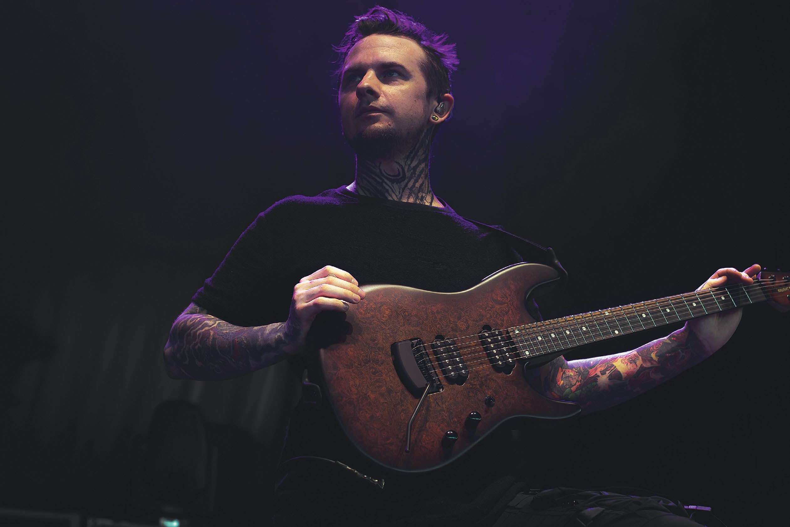 Jason Richardson with his signature Ernie Ball Music Man Cutlass