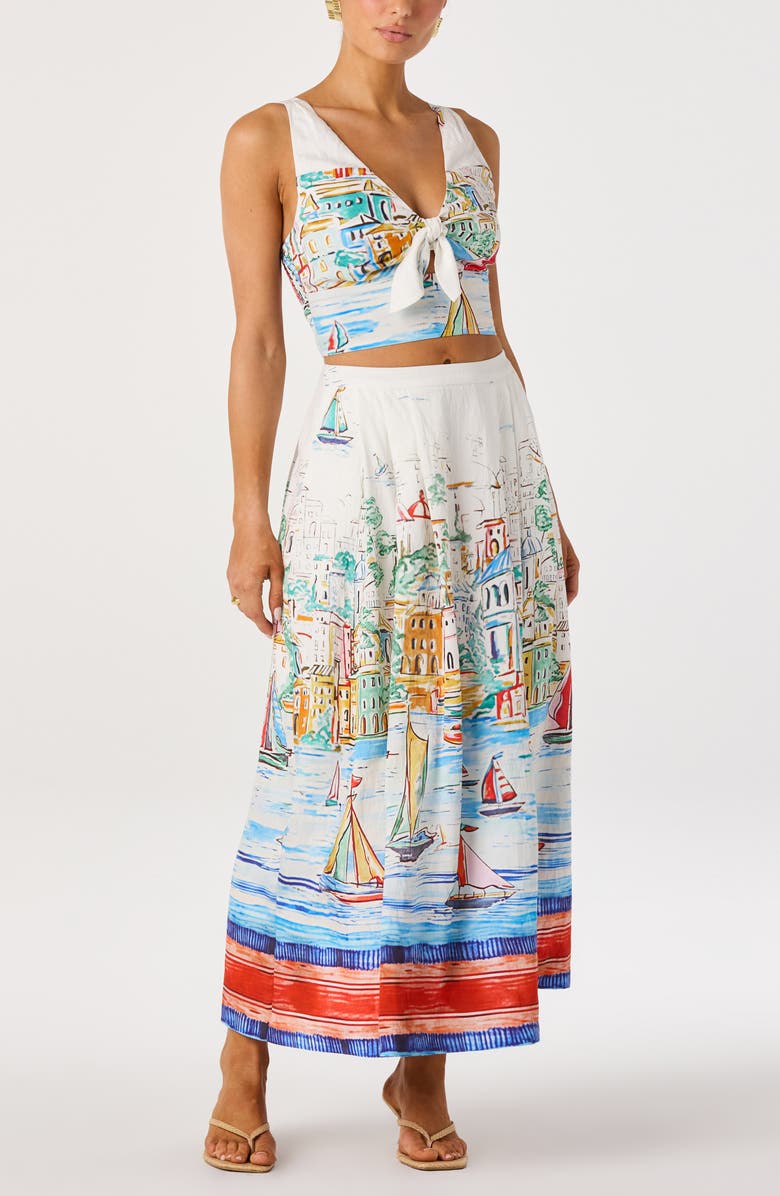 Wendy Island Sketch Print Crop Top