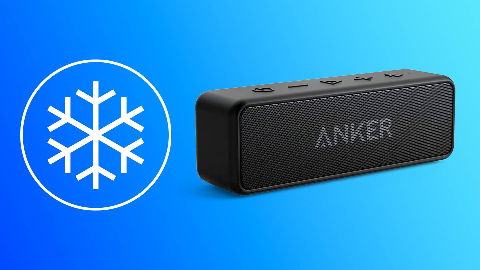 Anker Soundcore 2 on blue background